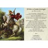 Autocollant BLANC avec priere H. 19 x 13 cm pour bougie en verre 7 jours (17865).