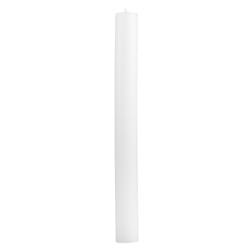 Cierge blanc sans image Ø 4 cm H. 40 cm..