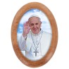 Plaque auto en bois d olivier forme ovale H. 4 x 3 cm avec resine de