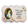 Magnet en bois H. 5 x 7 cm, avec prière pour la maison et résine de.