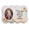 Magnet en bois H. 5 x 7 cm, avec prière pour la maison et résine de.