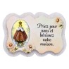 Magnet en bois H. 5 x 7 cm, avec prière pour la maison et résine de.
