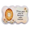 Magnet en bois H. 5 x 7 cm, avec prière pour la maison et résine de.