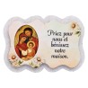 Magnet en bois H. 5 x 7 cm, avec prière pour la maison et résine de.