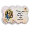Magnet en bois H. 5 x 7 cm, avec prière pour la maison et résine de.