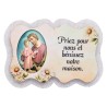 Magnet en bois H. 5 x 7 cm, avec prière pour la maison et résine de.