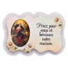 Magnet en bois H. 5 x 7 cm, avec prière pour la maison et résine de.