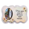 Magnet en bois H. 5 x 7 cm, avec prière pour la maison et résine de.