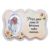 Magnet en bois H. 5 x 7 cm, avec prière pour la maison et résine de.
