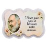 Magnet en bois H. 5 x 7 cm, avec prière pour la maison et résine de.