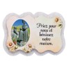 Magnet en bois H. 5 x 7 cm, avec prière pour la maison et résine de.