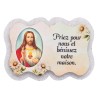 Magnet en bois H. 5 x 7 cm, avec prière pour la maison et résine de.
