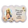 Magnet en bois H. 5 x 7 cm, avec prière pour la maison et résine de.