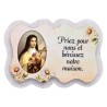 Magnet en bois H. 5 x 7 cm, avec prière pour la maison et résine de.