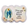Magnet en bois H. 5 x 7 cm, avec prière pour la maison et résine de.