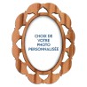 Plaque auto en bois d olivier hauteur 3 cm avec resine. Disponible avec differents Saints.