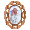Plaque auto en bois d olivier hauteur 3 cm avec resine. Disponible avec differents Saints.