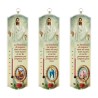 Thermometre d interieur en bois a suspendre H. 20 x 5,5 cm avec Christ et benediction a personnaliser avec une resine