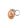 Porte-clés en bois d'olivier H- 3-8 cm avec résine couleur des saints-