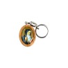 Porte-clés en bois d'olivier H- 3-8 cm avec résine couleur des saints-