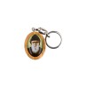 Porte-clés en bois d'olivier H- 3-8 cm avec résine couleur des saints-