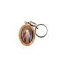 Porte-clés en bois d'olivier H- 3-8 cm avec résine couleur des saints-