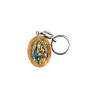 Porte-clés en bois d'olivier H- 3-8 cm avec résine couleur des saints-