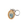Porte-clés en bois d'olivier H- 3-8 cm avec résine couleur des saints-