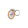Porte-clés en bois d'olivier H- 3-8 cm avec résine couleur des saints-
