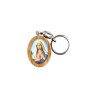 Porte-clés en bois d'olivier H- 3-8 cm avec résine couleur des saints-