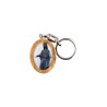 Porte-clés en bois d'olivier H- 3-8 cm avec résine couleur des saints-