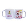 Mug 9.5 cm - Souvenir de ma communion S04 / Fille D + croix.