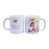 Mug blanc en ceramique texte: Souvenir de ma confirmation H.9.5 Ø 8 cm..