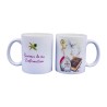 Mug blanc en ceramique texte: Souvenir de ma confirmation H.9.5 Ø 8 cm..