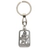 Porte-clés ajouré en métal représentant Saint Christophe – Hauteur 3 cm.