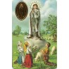 Carte priere plastifiee avec poincon dore imitation medaille H.8.5 x 5.4 cm, plusieurs saints..