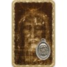 Carte médaille en métal avec prière, plastifiée – 8,5 x 5,4 cm. plusieurs saints.