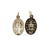 Médaille métal couleur dorée de la Vierge Miraculeuse, plusieurs tailles..