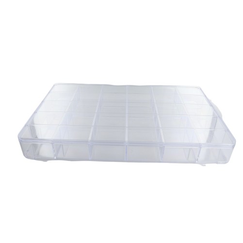 Boite présentoir avec couvercle 34 x 23,5 x H. 3,5 - 30 compartiments.
