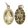 Medaille alliage metal/aluminium couleur doree de la Vierge Miraculeuse inscription en Francais, plusieurs tailles..