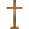 Crucifix à poser ou a accrocher en bois avec Christ en doré antique, avec socle amovible. Plusieurs tailles.