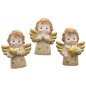 Ange magnétique en résine de couleur dorée et beige, H 5.5 cm. LOT DE 3 ASSORTIS.