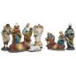 Creche en resine style Napolitaine de 11 personnages H. 14.50 cm.