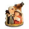Petite nativité en résine de couleur H. 4 cm.