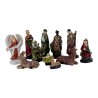 Creche en resine peinte a la main de 11 personnages hauteur de 1.5 cm a 5 cm.