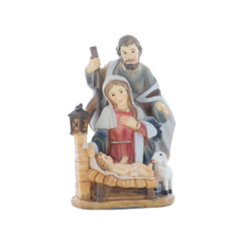 Nativité en résine H. 10.7 cm.