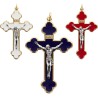 Croix baroque doree- emaillee plusieurs couleurs - Hauteur 8 cm--
