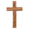 Croix en bois d'olivier de Terre Sainte - H. 22 cm..