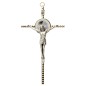 Crucifix avec Christ métal couleur doré et rayons - H. 16 cm..