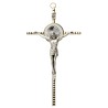 Crucifix avec Christ métal couleur doré et rayons - H. 16 cm..